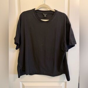 Athleta Black Boxy Short-Sleeve Crew Tee